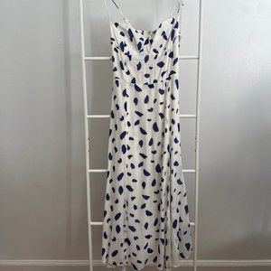 Reformation Juliette Dress in Blue/White NWT